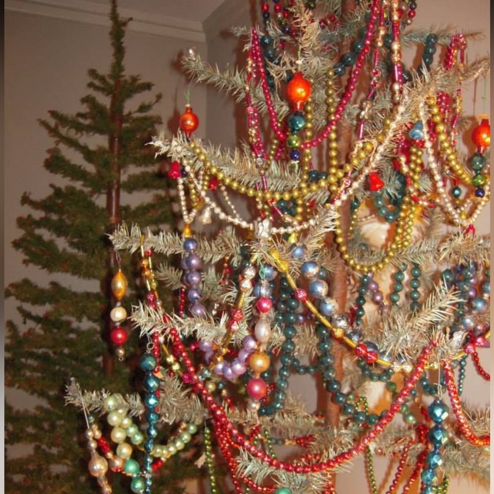 Glass Beads Garland Vintage Bundle of 3 strands